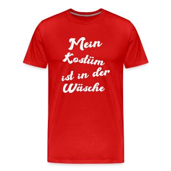 Lingerie Fantaisie - T-shirt bio Premium Homme - rouge - Devant - Damien (186cm)