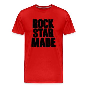 rock star made - Men's Premium Organic T-Shirt - red - Front - Damien (186cm)