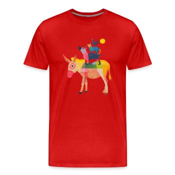 Stadtmusikanten "Artwork" - Männer Premium Bio T-Shirt - Rot - Vorne - Damien (186cm)