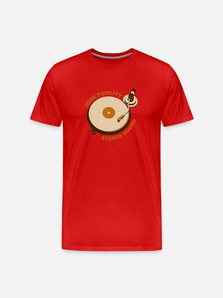 Reto Turntable - Men's Premium Organic T-Shirt - red