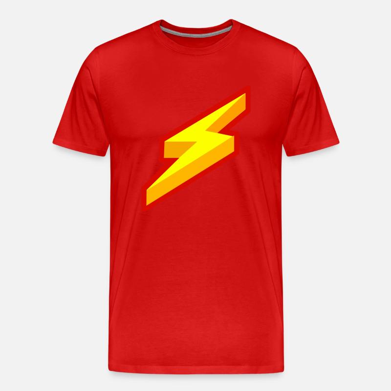 Blitz Comic Symbol - Männer Premium Bio T-Shirt - Rot