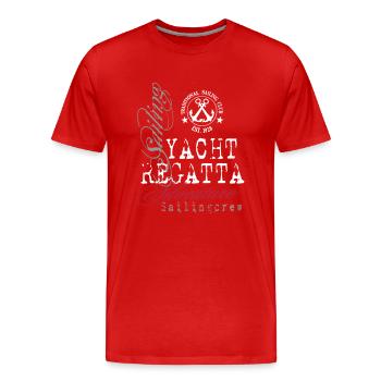 Maritime - Yacht Regatta - Männer Premium Bio T-Shirt - Rot - Vorne - Damien (186cm)