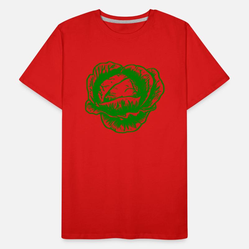 cabbage red cabbage white cabbage cabbage kale veggie gemuese Men's Premium Organic T-Shirt