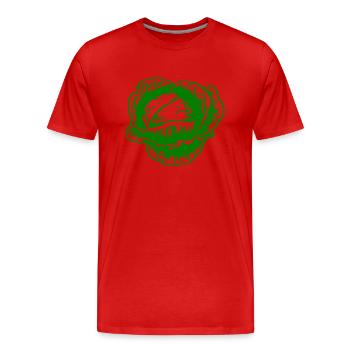 chou-fleur du chou-fleur légume Halloween - T-shirt bio Premium Homme - rouge - Devant - Damien (186cm)