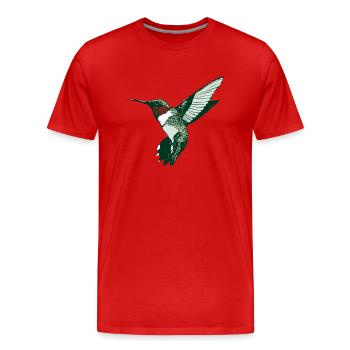 colibri - T-shirt bio Premium Homme - rouge - Devant - Damien (186cm)