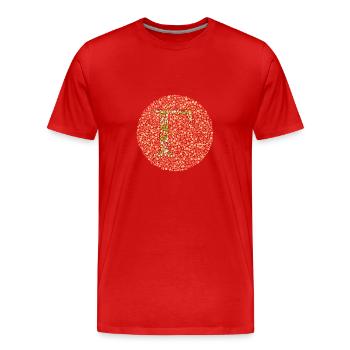 Gamma Eye Test - T-shirt bio Premium Homme - rouge - Devant - Damien (186cm)