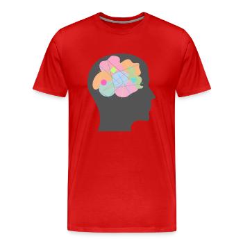 Creative Diversity Explosion - Art - ApriNoeScor - Men's Premium Organic T-Shirt - red - Front - Damien (186cm)