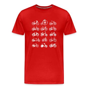 Fahrrad rad räder radl - Männer Premium Bio T-Shirt - Rot - Vorne - Damien (186cm)