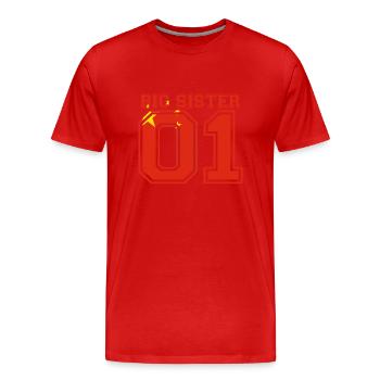 Grande soeur grande soeur 01 Chine - T-shirt bio Premium Homme - rouge - Devant - Damien (186cm)