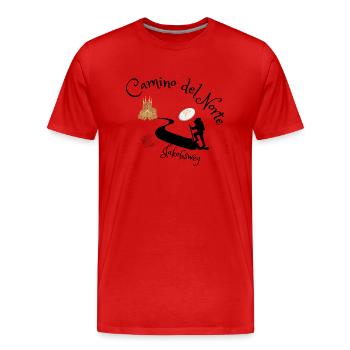Camino de Santiago - Camino del Norte - Camino del Norte - Camino de Santiago - T-shirt bio Premium Homme - rouge - Devant - Damien (186cm)