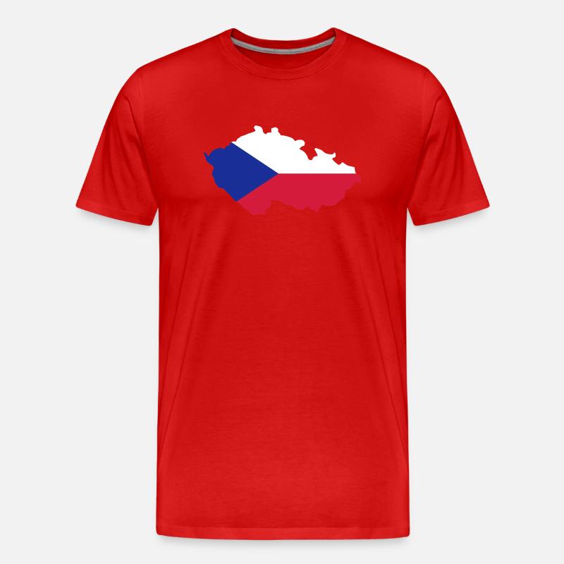 Tschechien - Männer Premium Bio T-Shirt - Rot