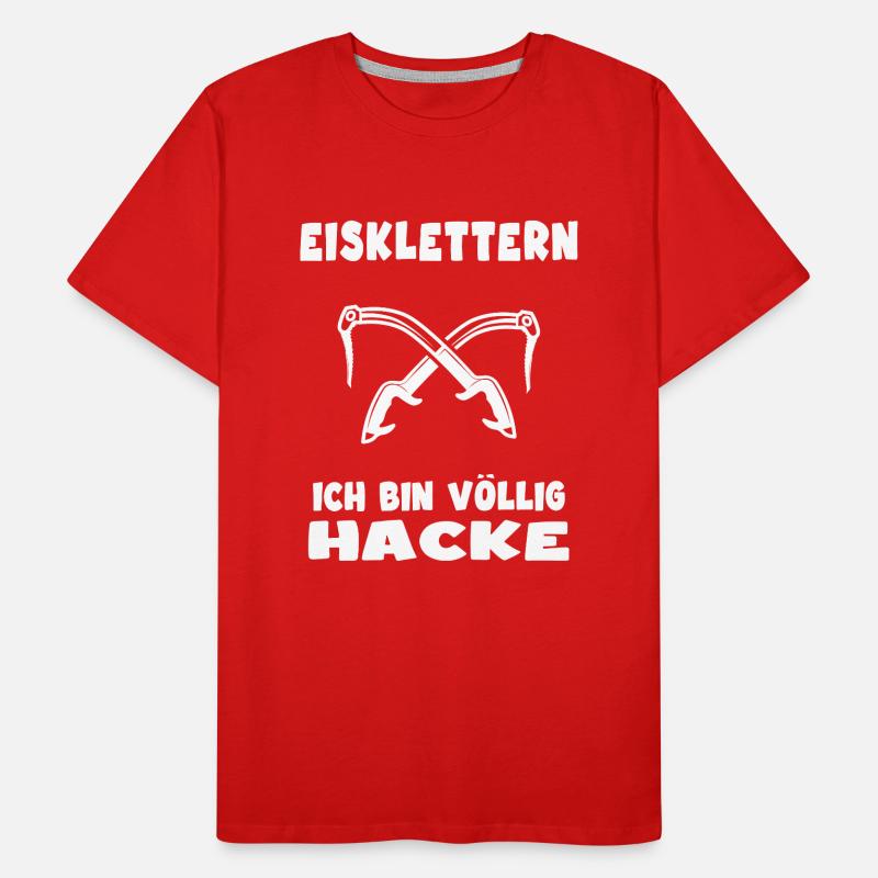 eisklettern iceclimbing eispickel völlig hacke Männer Premium Bio T-Shirt