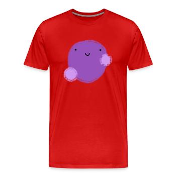 Figui (lila Kugel) - Männer Premium Bio T-Shirt - Rot - Vorne - Damien (186cm)