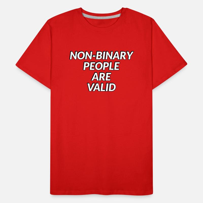 Non Binary People Are Valid Men's Premium Organic T-Shirt