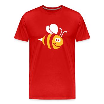 Abeilles 2C - T-shirt bio Premium Homme - rouge - Devant - Damien (186cm)