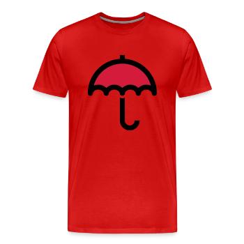 Symbole d'icône parapluie - T-shirt bio Premium Homme - rouge - Devant - Damien (186cm)