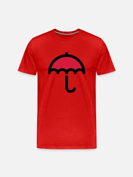 Umbrella icon symbol - Men's Premium Organic T-Shirt - red