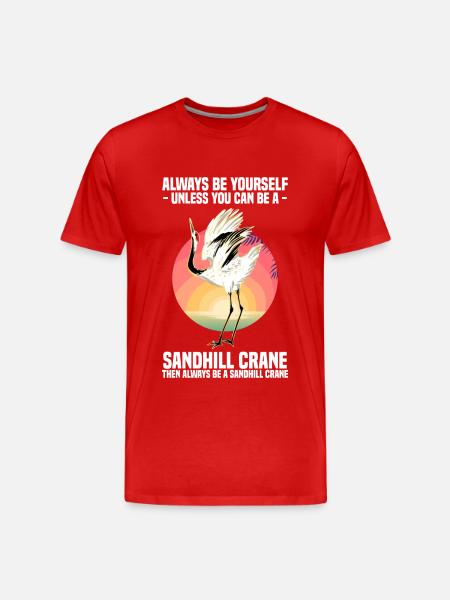 Kranich - Männer Premium Bio T-Shirt - Rot