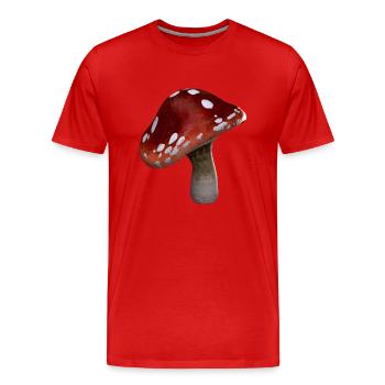 champignons champignons champignons légumes légumes vegetables14 - T-shirt bio Premium Homme - rouge - Devant - Damien (186cm)