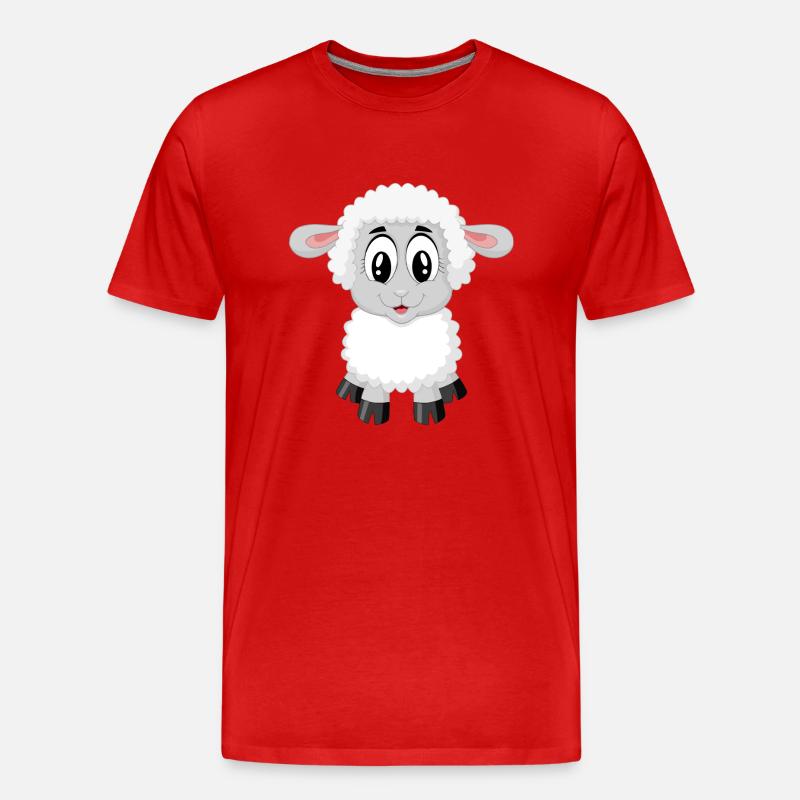 Süßes Schaf! - Männer Premium Bio T-Shirt - Rot