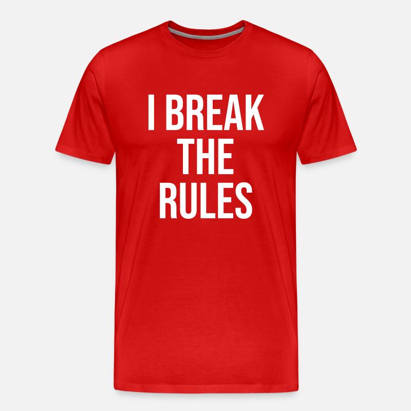 I break the rules - Männer Premium Bio T-Shirt - Rot
