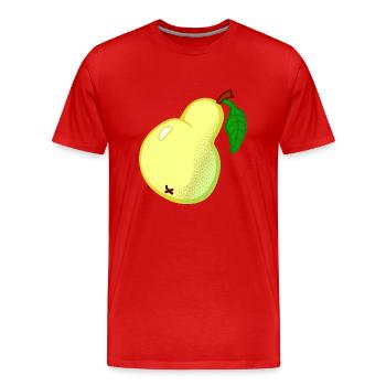 PEAR - PEARS are damn GEIL - Men's Premium Organic T-Shirt - red - Front - Damien (186cm)