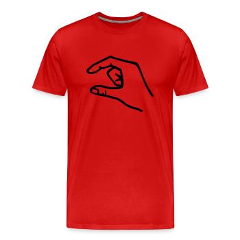Main - T-shirt bio Premium Homme - rouge - Devant - Damien (186cm)
