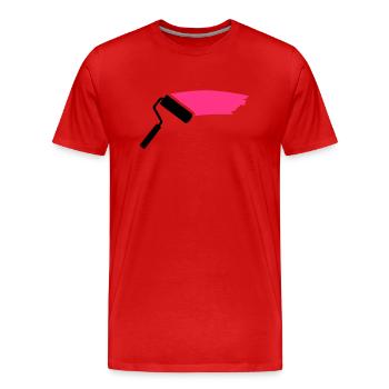 Peintre - T-shirt bio Premium Homme - rouge - Devant - Damien (186cm)