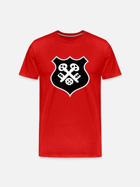Zunftsymbold Schlosser - Männer Premium Bio T-Shirt - Rot