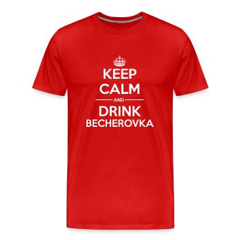 Drinks KC Becherovka - Men's Premium Organic T-Shirt - red - Front - Damien (186cm)