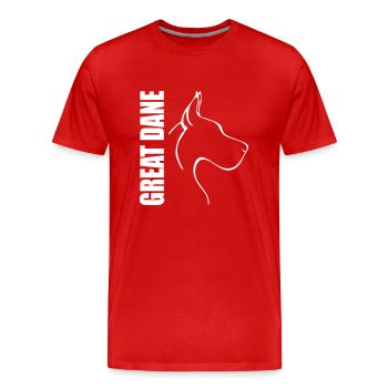 GREAT DANE crops PROFILE WILSIGNS - Men's Premium Organic T-Shirt - red - Front - Damien (186cm)