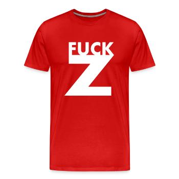Fuck z - T-shirt bio Premium Homme - rouge - Devant - Damien (186cm)
