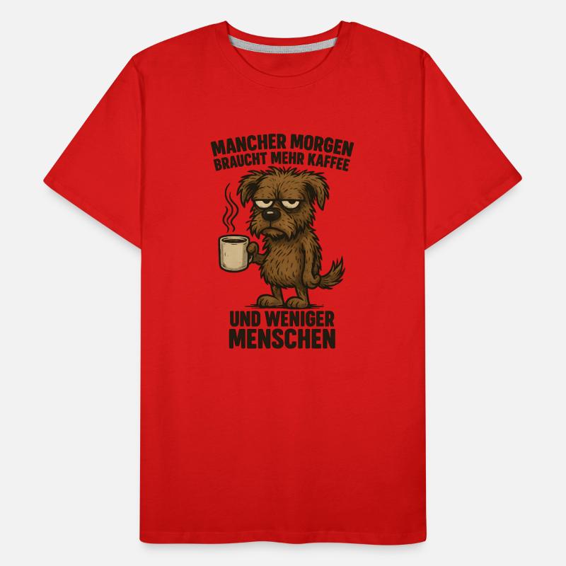 Le matin grogne plus café bureau T-shirt bio Premium Homme