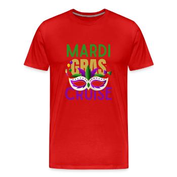 Mardi Gras Cruise 2026 Passende Familienfeier - Männer Premium Bio T-Shirt - Rot - Vorne - Damien (186cm)
