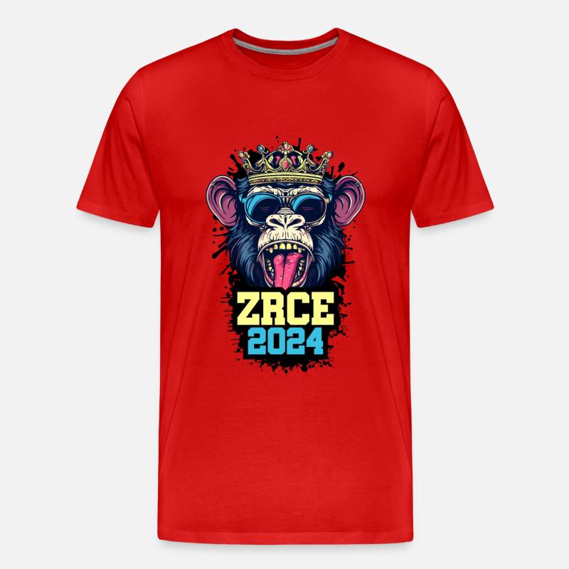 Zrce 2024 Affe - Männer Premium Bio T-Shirt - Rot