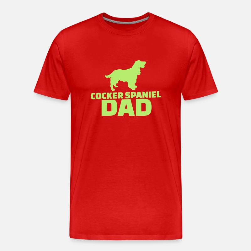 Cocker Spaniel Dad - Men's Premium Organic T-Shirt - red