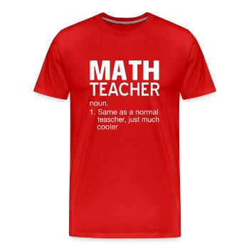 Mathematik Mathematiker Mathelehrer - Männer Premium Bio T-Shirt - Rot - Vorne - Damien (186cm)