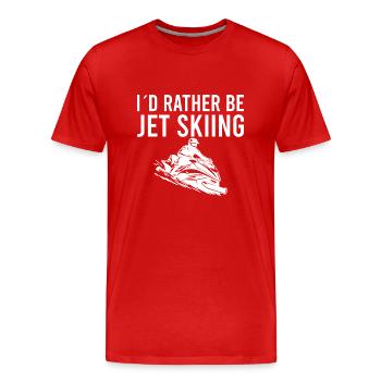Jet Ski Jet Skiing Water Sports Vintage Sprüche - Männer Premium Bio T-Shirt - Rot - Vorne - Damien (186cm)