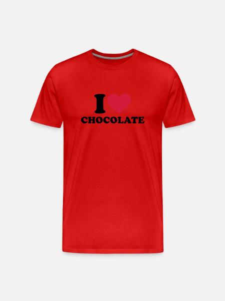 Schokolade - Männer Premium Bio T-Shirt - Rot