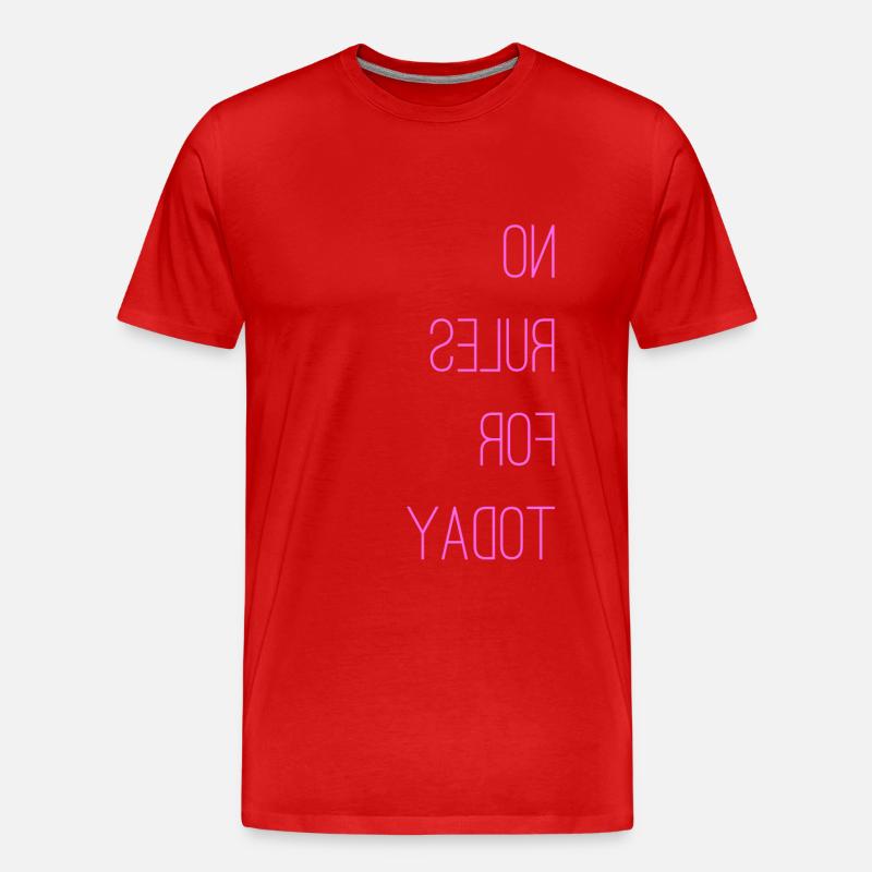 No Rules For Today - Männer Premium Bio T-Shirt - Rot
