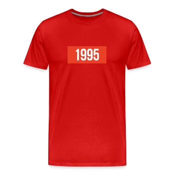 1995 - Men's Premium Organic T-Shirt - red - Front - Damien (186cm)