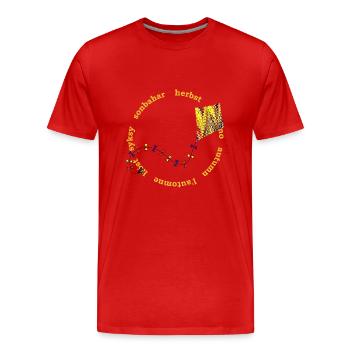 Autumn Dragon E 281 - Men's Premium Organic T-Shirt - red - Front - Damien (186cm)