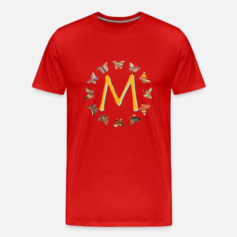 schmetterlinge e 56 m - Männer Premium Bio T-Shirt - Rot