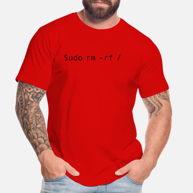 Linux Coding Sudo rm -rf / T-shirt bio Premium Homme