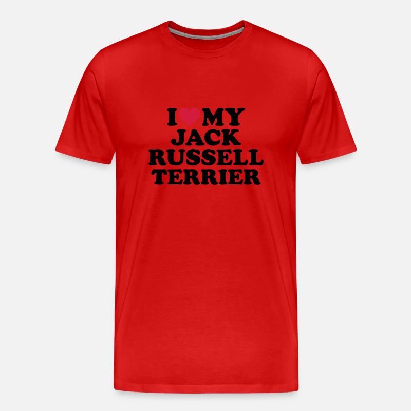 Jack Russell - Männer Premium Bio T-Shirt - Rot