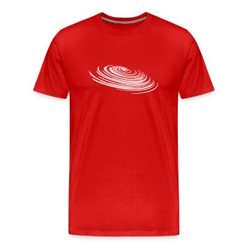 Géométrie spirale - galaxie spirale circulaire - T-shirt bio Premium Homme - rouge - Devant - Damien (186cm)