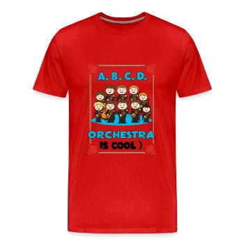 ABC Schulorchester - Männer Premium Bio T-Shirt - Rot - Vorne - Damien (186cm)