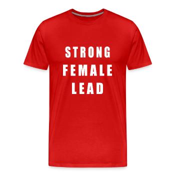 Strong female lead - T-shirt bio Premium Homme - rouge - Devant - Damien (186cm)