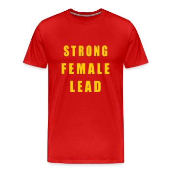 Strong female lead - T-shirt bio Premium Homme - rouge - Devant - Damien (186cm)