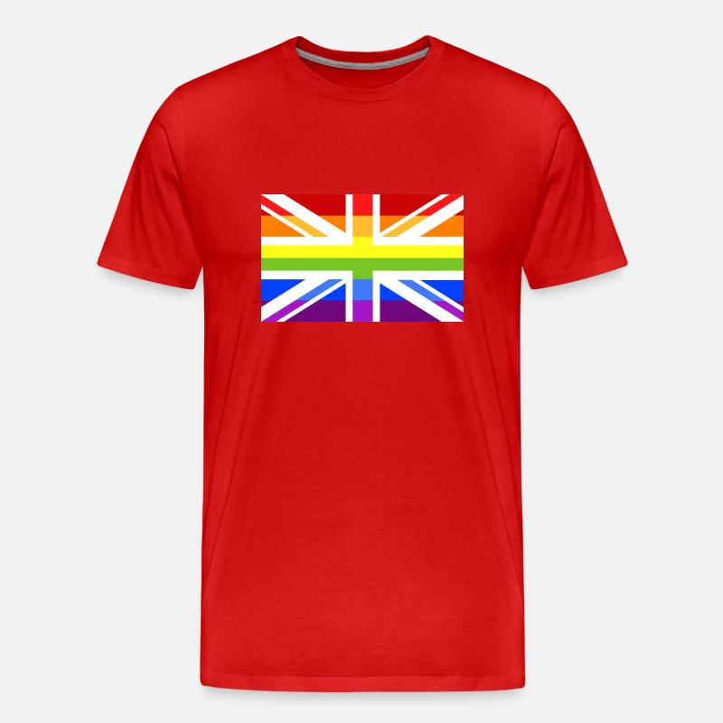Pride UK No 2 - Männer Premium Bio T-Shirt - Rot